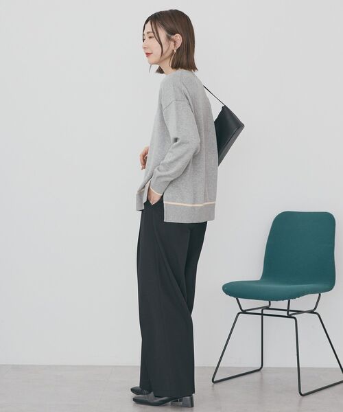 AMERICAN HOLIC（アメリカンホリック）の「美・美・美ワイドパンツ（その他パンツ・レディース・ブラック/アイボリー/ベージュ/杢グレー・S/L/XL/M）」の8枚目の写真