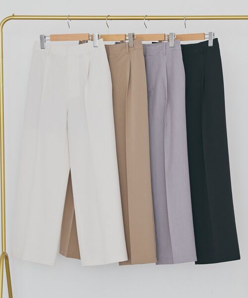 AMERICAN HOLIC(アメリカンホリック)の「美・美・美ワイドパンツ(その他パンツ・レディース・ブラック/アイボリー/ベージュ/杢グレー・S/L/XL/M)」の21枚目の写真