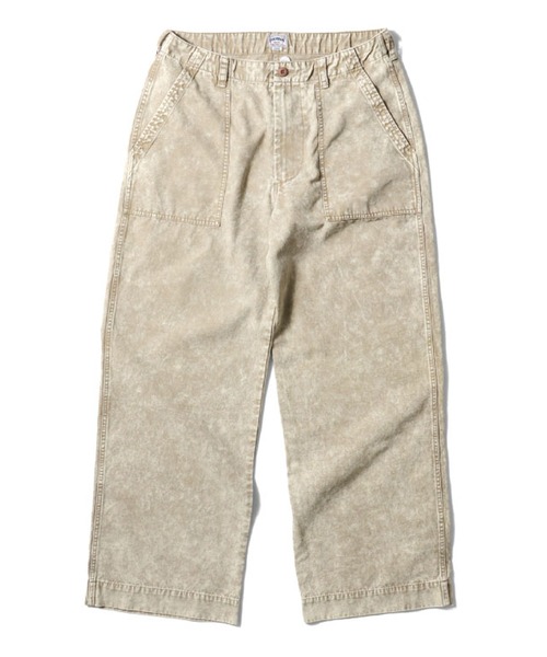 HOUSTON（ヒューストン）の「HOUSTON ケミカルウォッシュ ファティーグパンツ（カーゴパンツ・レディース・ブラック/ベージュ/オリーブドラブ・MEDIUM/X-LARGE/XX-LARGE/LARGE）」の2枚目の写真