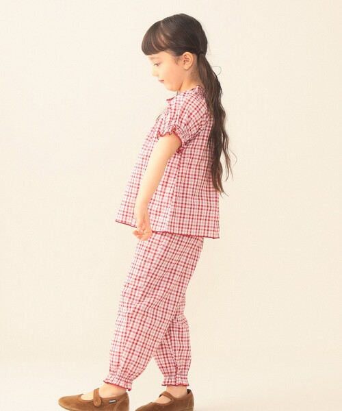 BEAMS mini（ビームスミニ）の「チェック ブラウス 2026SS（90～130cm）（シャツ/ブラウス・キッズ・ネイビー系/レッド系・130/120/110/100/90）」の6枚目の写真