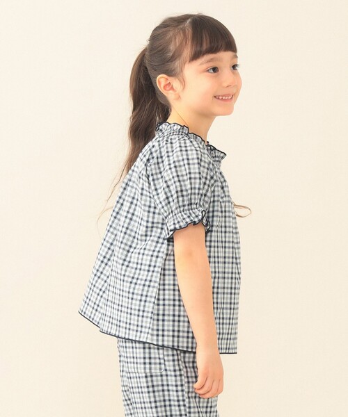BEAMS mini（ビームスミニ）の「チェック ブラウス 2026SS（90～130cm）（シャツ/ブラウス・キッズ・ネイビー系/レッド系・130/120/110/100/90）」の8枚目の写真
