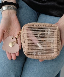 ZAKKA-BOX（ザッカボックス）の「ハートチャーム付きメッシュポーチ（ポーチ）」