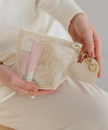 ZAKKA-BOX（ザッカボックス）の「ハートチャーム付きメッシュポーチ（ポーチ）」