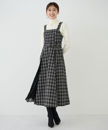 シフォンプリーツ切替ジャンスカ