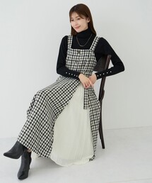 シフォンプリーツ切替ジャンスカ