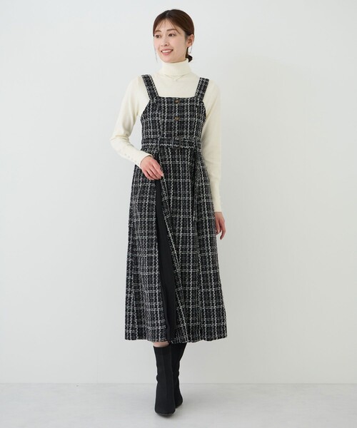 Jayro(ジャイロ)の「シフォンプリーツ切替ジャンスカ(ジャンパースカート・レディース・ブラック系その他/ホワイト系その他2/ホワイト系その他4/ホワイト系その他/ホワイト系その他3/ブラック系その他2・M)」の12枚目の写真