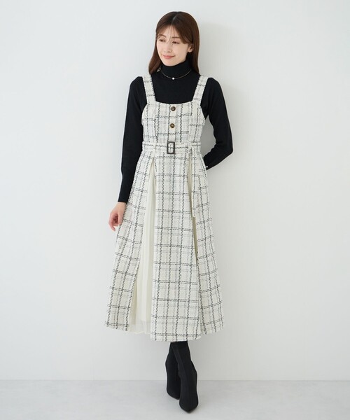 Jayro(ジャイロ)の「シフォンプリーツ切替ジャンスカ(ジャンパースカート・レディース・ブラック系その他/ホワイト系その他2/ホワイト系その他4/ホワイト系その他/ホワイト系その他3/ブラック系その他2・M)」の18枚目の写真