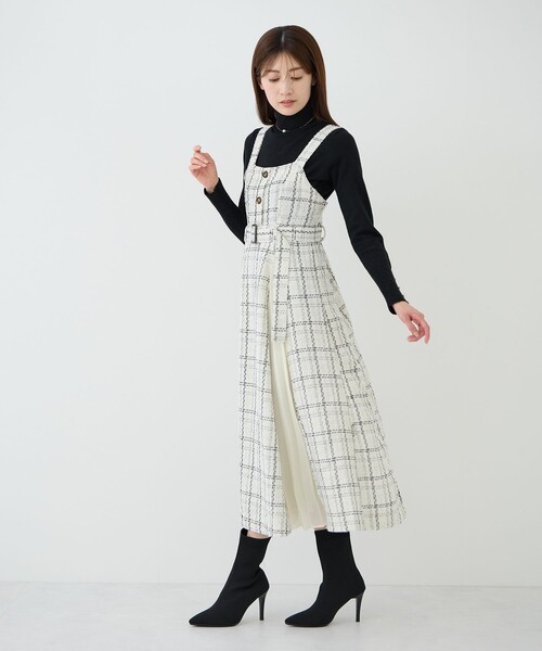 Jayro(ジャイロ)の「シフォンプリーツ切替ジャンスカ(ジャンパースカート・レディース・ブラック系その他/ホワイト系その他2/ホワイト系その他4/ホワイト系その他/ホワイト系その他3/ブラック系その他2・M)」の20枚目の写真