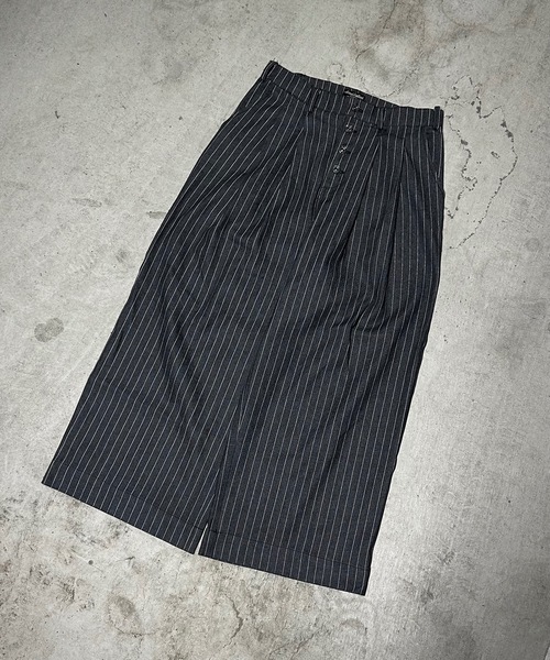 MandO(Auntie Rosa)(エムオー)の「2タックストライプデニムバギーパンツ/ワイドカーブパンツ(デニムパンツ・メンズ・インディゴブルー/ブラック・SMALL/MEDIUM/LARGE)」の18枚目の写真