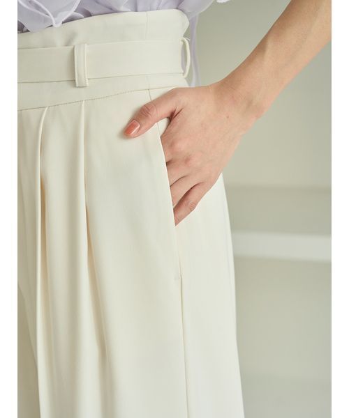 SNIDEL（スナイデル）の「スタイルアップベルティッドワイドパンツ（その他パンツ・レディース・オフホワイト/グレー/ブルー・1/0）」の17枚目の写真