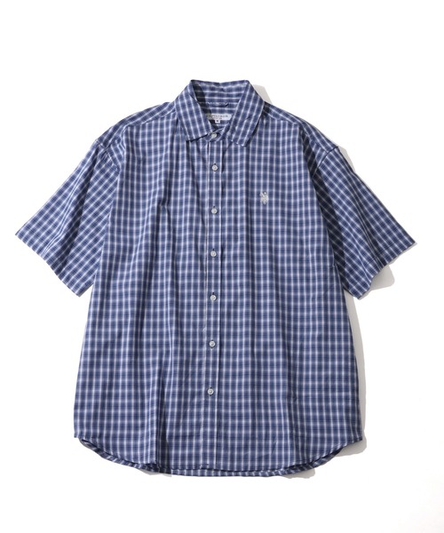 U.S. POLO ASSN.（ユーエスポロアッスン）の「【U.S. POLO ASSN./ユーエスポロアッスン】ワンポイントロゴ刺繍 半袖チェックシャツ（シャツ/ブラウス・メンズ・ライトグリーン/ブラウン/グレイッシュベージュ/ブルー・LL/M/L）」の20枚目の写真