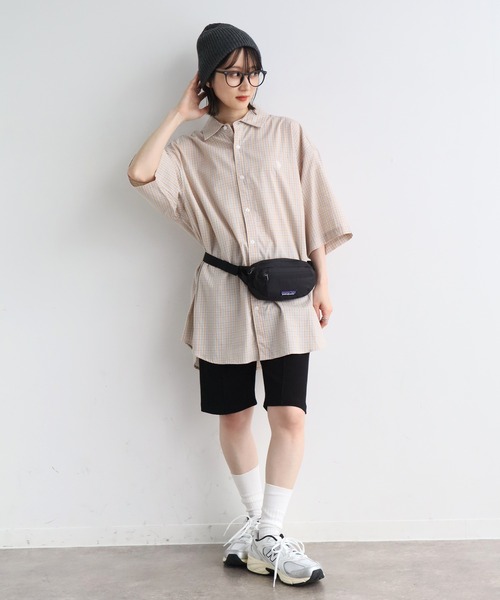 U.S. POLO ASSN.（ユーエスポロアッスン）の「【U.S. POLO ASSN./ユーエスポロアッスン】ワンポイントロゴ刺繍 半袖チェックシャツ（シャツ/ブラウス・メンズ・ライトグリーン/ブラウン/グレイッシュベージュ/ブルー・LL/M/L）」の17枚目の写真