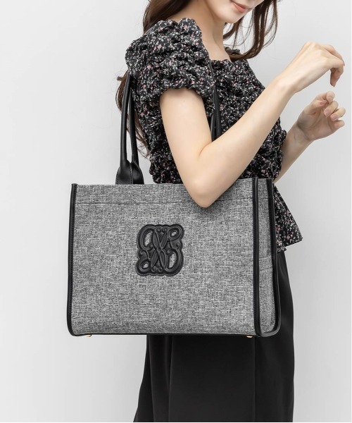RANDA(ランダ)の「【A4対応】モノグラムデザイントートバッグ(トートバッグ・レディース・アイボリー/ブラック/グレイッシュベージュ・FREE)」の7枚目の写真