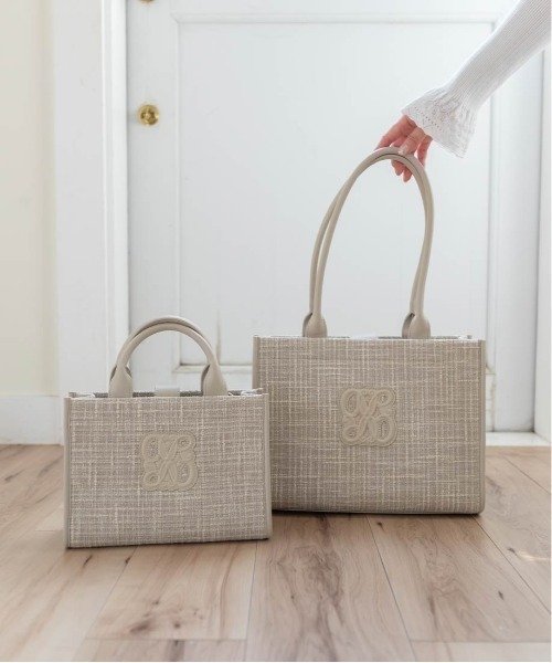 RANDA(ランダ)の「【A4対応】モノグラムデザイントートバッグ(トートバッグ・レディース・アイボリー/ブラック/グレイッシュベージュ・FREE)」の13枚目の写真