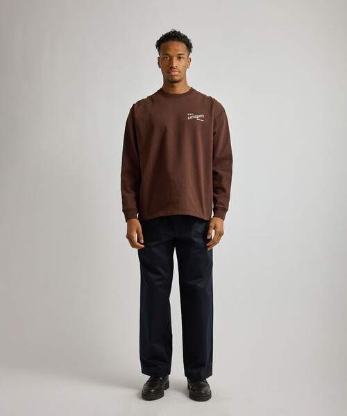 Saturdays NYC（サタデーズ ニューヨークシティ ）の「Max Weight Vintage Serif LS T-Shirt（Tシャツ/カットソー・メンズ・ブラック/ダークブラウン/ホワイト・XL/M/S/L）」の22枚目の写真