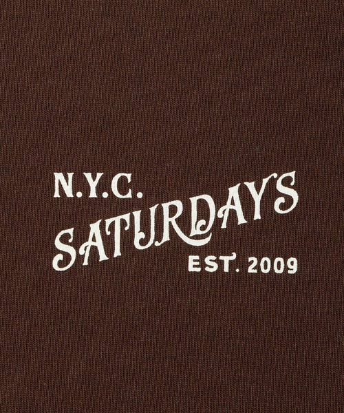 Saturdays NYC（サタデーズ ニューヨークシティ ）の「Max Weight Vintage Serif LS T-Shirt（Tシャツ/カットソー・メンズ・ブラック/ダークブラウン/ホワイト・XL/M/S/L）」の9枚目の写真