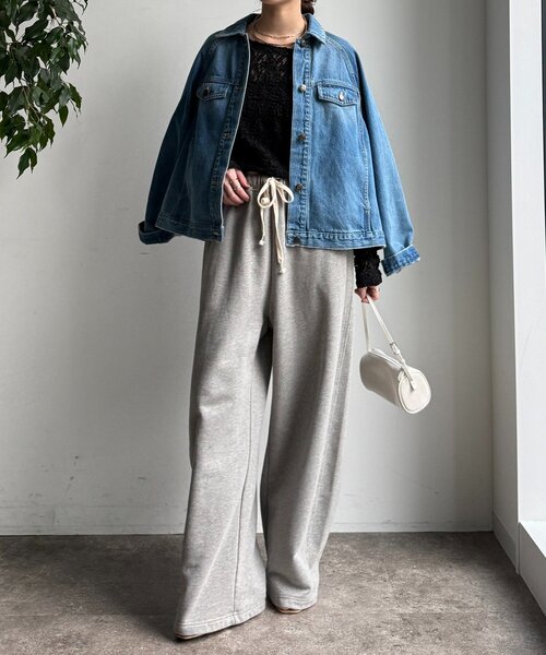 DouDou（ドゥドゥ）の「バックフレアGジャン（その他アウター・レディース・ブルー/オフホワイト・FREE）」の21枚目の写真