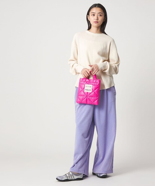 CITEN(シテン)の「<CITEN>ヴィンテージライクヘンリーワッフルトップ2WAY(Tシャツ/カットソー・レディース・ピンク/オフホワイト/ブラック・FREE)」の6枚目の写真