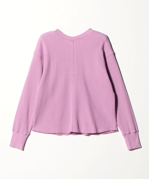 CITEN(シテン)の「<CITEN>ヴィンテージライクヘンリーワッフルトップ2WAY(Tシャツ/カットソー・レディース・ピンク/オフホワイト/ブラック・FREE)」の12枚目の写真