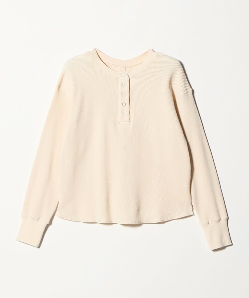CITEN(シテン)の「<CITEN>ヴィンテージライクヘンリーワッフルトップ2WAY(Tシャツ/カットソー・レディース・ピンク/オフホワイト/ブラック・FREE)」の18枚目の写真