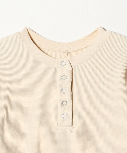 CITEN(シテン)の「<CITEN>ヴィンテージライクヘンリーワッフルトップ2WAY(Tシャツ/カットソー・レディース・ピンク/オフホワイト/ブラック・FREE)」の19枚目の写真