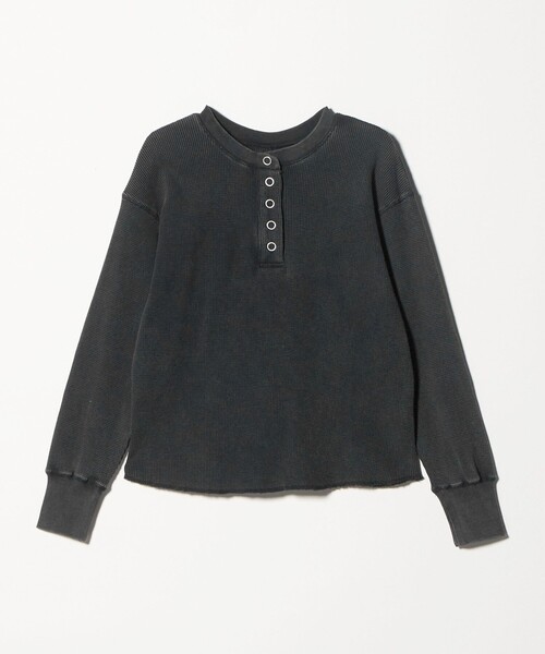 CITEN(シテン)の「<CITEN>ヴィンテージライクヘンリーワッフルトップ2WAY(Tシャツ/カットソー・レディース・ピンク/オフホワイト/ブラック・FREE)」の21枚目の写真