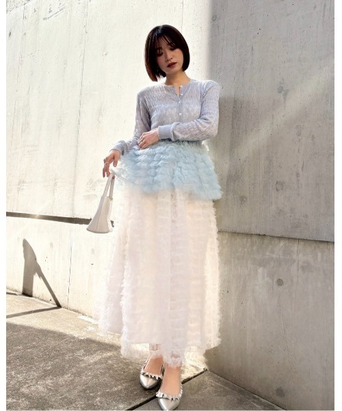 tulle tiered long skirt（スカート）｜HONEY MI HONEY（ハニーミー