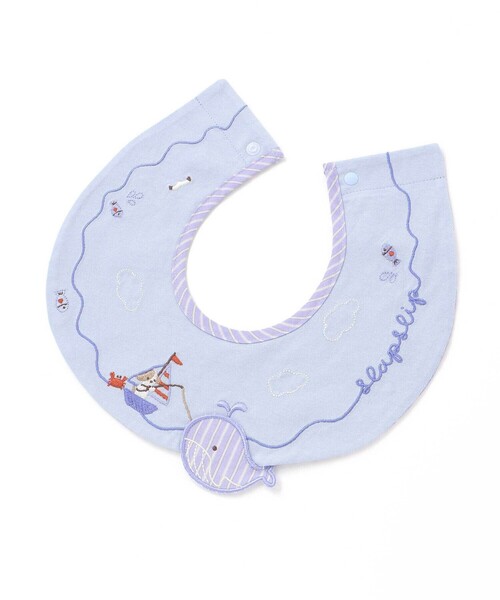 SLAP SLIP BABY（スラップスリップベビー）の「アニマルクマクジラ恐竜飛び出しモチーフスタイベビー（スタイ/よだれかけ・キッズ・ブルー/ホワイト/グリーン・FREE）」の9枚目の写真