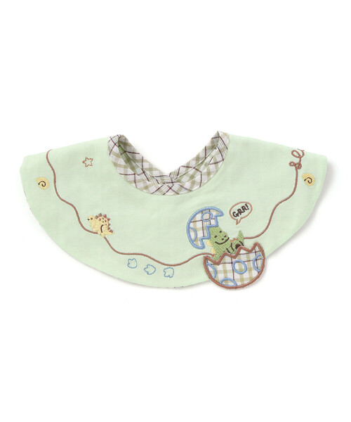 SLAP SLIP BABY（スラップスリップベビー）の「アニマルクマクジラ恐竜飛び出しモチーフスタイベビー（スタイ/よだれかけ・キッズ・ブルー/ホワイト/グリーン・FREE）」の10枚目の写真