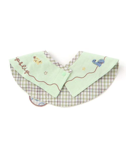 SLAP SLIP BABY（スラップスリップベビー）の「アニマルクマクジラ恐竜飛び出しモチーフスタイベビー（スタイ/よだれかけ・キッズ・ブルー/ホワイト/グリーン・FREE）」の11枚目の写真