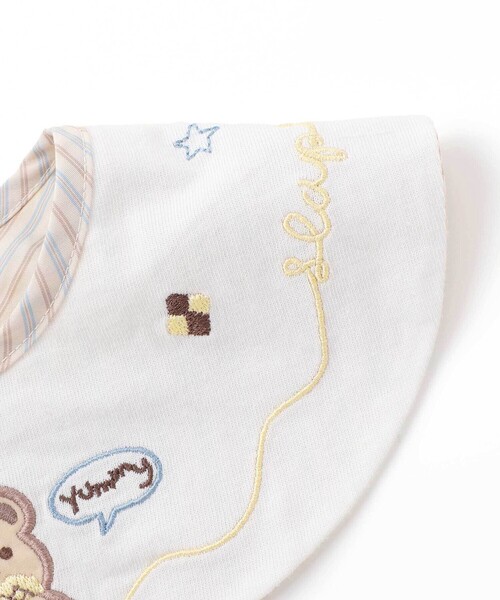 SLAP SLIP BABY（スラップスリップベビー）の「アニマルクマクジラ恐竜飛び出しモチーフスタイベビー（スタイ/よだれかけ・キッズ・ブルー/ホワイト/グリーン・FREE）」の18枚目の写真