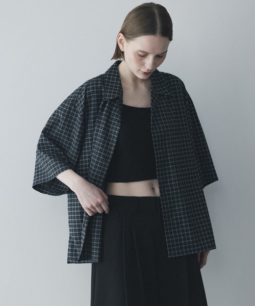 Loose mini check shirt — свободная рубашка в мелкую клетку