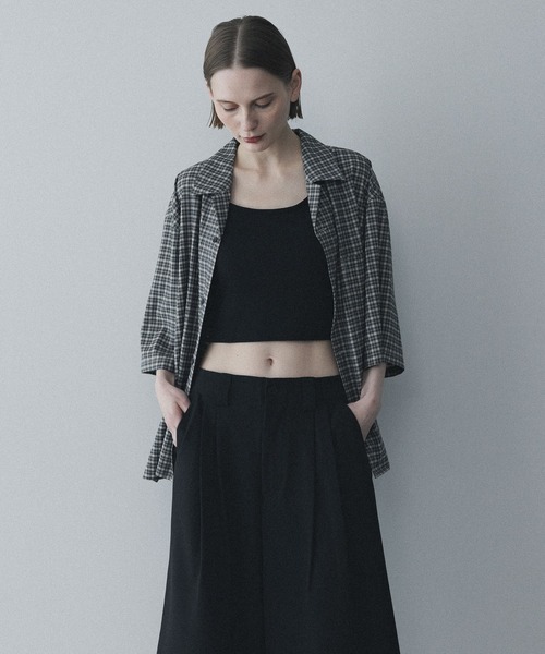 remer(リメール)の「loose mini check shirt / ルーズミニチェックシャツ(シャツ/ブラウス・メンズ・ブラック/ネイビー・MEDIUM/SMALL/X-SMALL/LARGE)」の7枚目の写真
