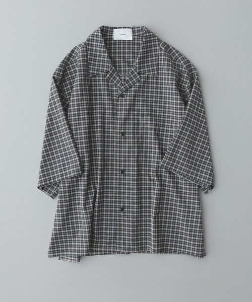 remer(リメール)の「loose mini check shirt / ルーズミニチェックシャツ(シャツ/ブラウス・メンズ・ブラック/ネイビー・MEDIUM/SMALL/X-SMALL/LARGE)」の10枚目の写真