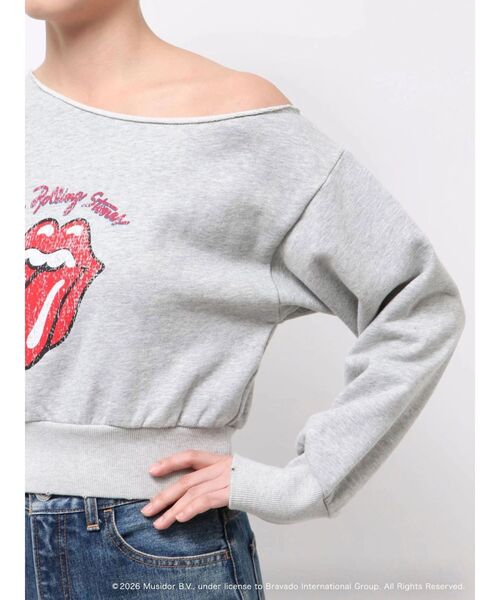 EVRIS(エヴリス)の「【ザ・ローリング・ストーンズ】ワンショルスウェット(スウェット・レディース・ブラック/グレー・FREE)」の9枚目の写真