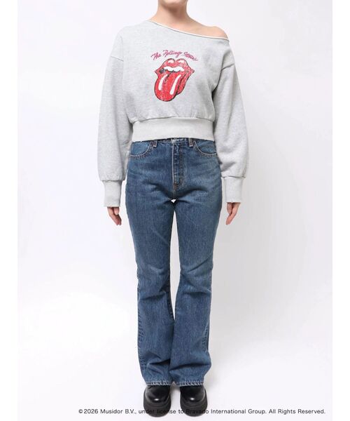 EVRIS(エヴリス)の「【ザ・ローリング・ストーンズ】ワンショルスウェット(スウェット・レディース・ブラック/グレー・FREE)」の3枚目の写真