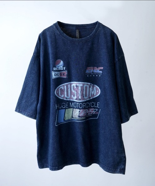 NOIZY(ノイジー)の「Chemical hard wash printed t-shirt/ケミカル ハードウォッシュ プリントTシャツ ピグメントTシャツ(Tシャツ/カットソー・メンズ・ブラック系その他/レッド/ブルー系その他/ブラック系その他2/ブラック/ネイビー・LARGE/MEDIUM)」の12枚目の写真