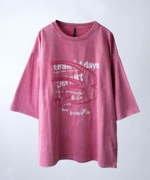NOIZY(ノイジー)の「Chemical hard wash printed t-shirt/ケミカル ハードウォッシュ プリントTシャツ ピグメントTシャツ(Tシャツ/カットソー・メンズ・ブラック系その他/レッド/ブルー系その他/ブラック系その他2/ブラック/ネイビー・LARGE/MEDIUM)」の15枚目の写真