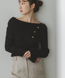 Noble | 《WEB＆ルミネ新宿店限定追加》ショルダーボタンタイトリブニット(ニット/セーター)