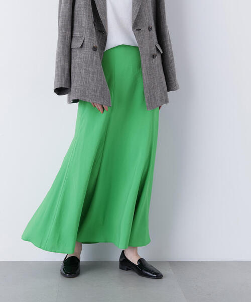 N.（N. Natural Beauty Basic）（エヌエヌナチュラルビューティーベーシック）の「リネンライクナロースカート（スカート・レディース・グレー系その他/グリーン/ベージュ・MEDIUM/P/S）」の21枚目の写真