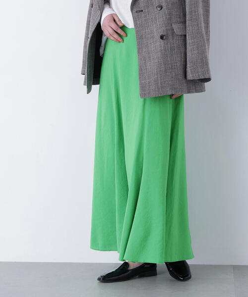 N.（N. Natural Beauty Basic）（エヌエヌナチュラルビューティーベーシック）の「リネンライクナロースカート（スカート・レディース・グレー系その他/グリーン/ベージュ・MEDIUM/P/S）」の22枚目の写真