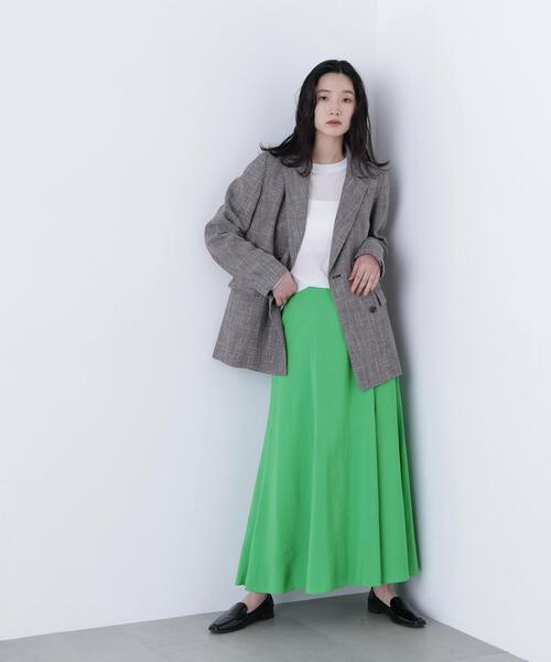 N.(N. Natural Beauty Basic)(エヌエヌナチュラルビューティーベーシック)の「リネンライクナロースカート(スカート・レディース・グレー系その他/グリーン/ベージュ・MEDIUM/P/S)」の12枚目の写真