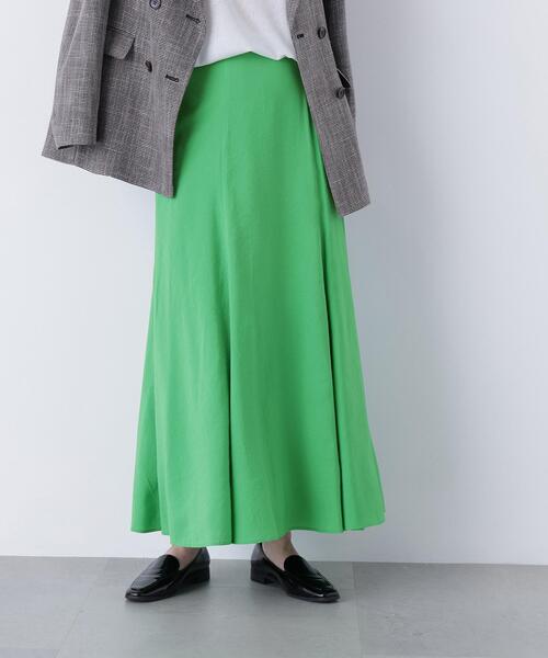 N.(N. Natural Beauty Basic)(エヌエヌナチュラルビューティーベーシック)の「リネンライクナロースカート(スカート・レディース・グレー系その他/グリーン/ベージュ・MEDIUM/P/S)」の13枚目の写真