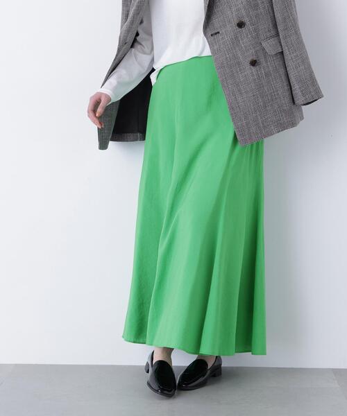 N.(N. Natural Beauty Basic)(エヌエヌナチュラルビューティーベーシック)の「リネンライクナロースカート(スカート・レディース・グレー系その他/グリーン/ベージュ・MEDIUM/P/S)」の14枚目の写真