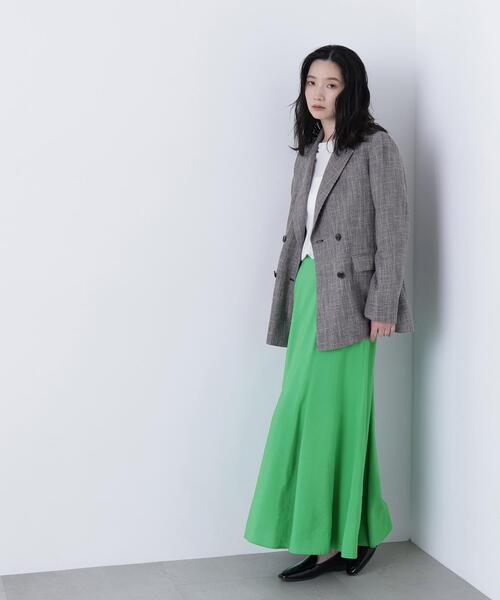 N.(N. Natural Beauty Basic)(エヌエヌナチュラルビューティーベーシック)の「リネンライクナロースカート(スカート・レディース・グレー系その他/グリーン/ベージュ・MEDIUM/P/S)」の15枚目の写真