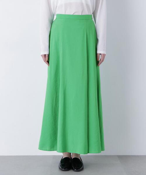 N.(N. Natural Beauty Basic)(エヌエヌナチュラルビューティーベーシック)の「リネンライクナロースカート(スカート・レディース・グレー系その他/グリーン/ベージュ・MEDIUM/P/S)」の16枚目の写真