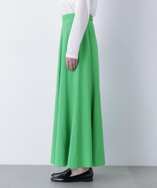 N.(N. Natural Beauty Basic)(エヌエヌナチュラルビューティーベーシック)の「リネンライクナロースカート(スカート・レディース・グレー系その他/グリーン/ベージュ・MEDIUM/P/S)」の17枚目の写真