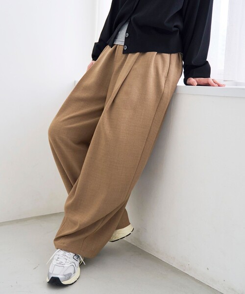 リネンタッチイージーカーブパンツ（スラックス）｜coen（コーエン）の