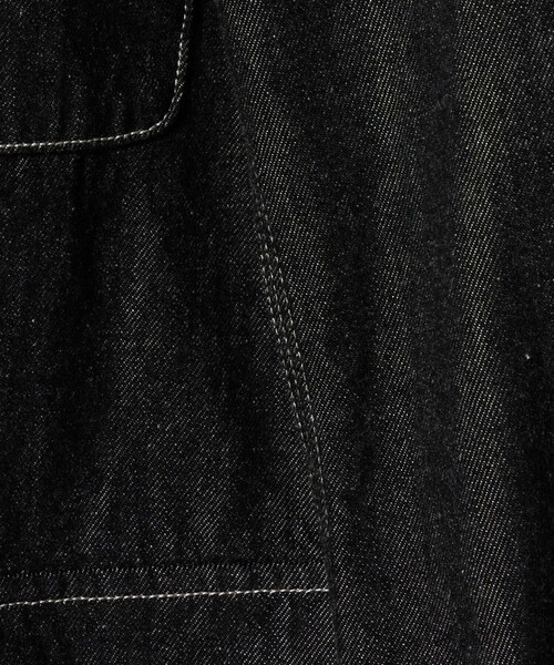 SCYE BASICS(サイベーシックス)の「【別注】<SCYE BASICS> ブラックデニム チョアジャケット(カバーオール・メンズ・ブラック・40/38/36)」の11枚目の写真