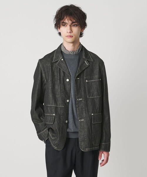 SCYE BASICS(サイベーシックス)の「【別注】<SCYE BASICS> ブラックデニム チョアジャケット(カバーオール・メンズ・ブラック・40/38/36)」の14枚目の写真